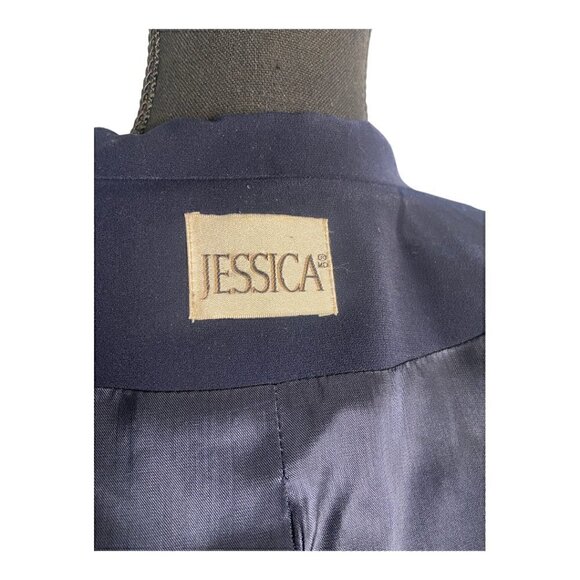 Vintage 90s Womens Classic Navy Blazer Size 4 - Picture 6 of 9